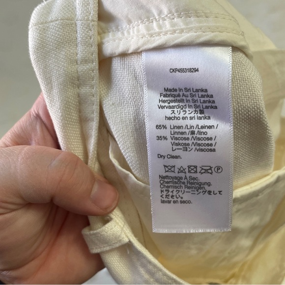 Madewell - Off White - Linen Ankle Pants - Size 8 - Picture 6 of 6